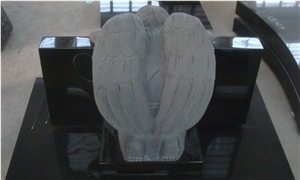 China Black Angel Monument Polished Slants