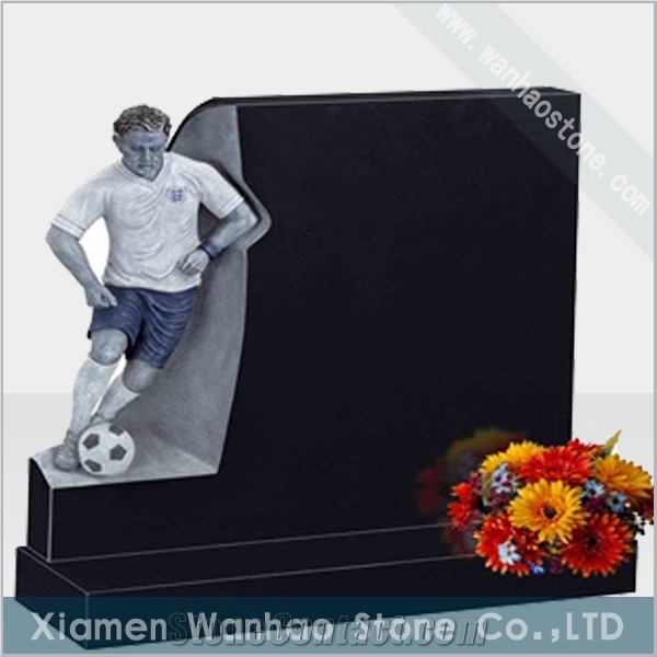 Granite Football Player Memorial Headstone