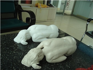 White Marble Custom Sculptures Handcarved Carvings