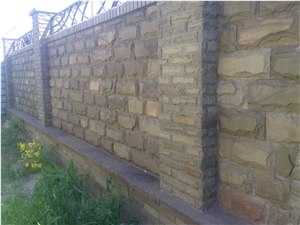 Sandstone Sawn Mushroomed Wall Cladding