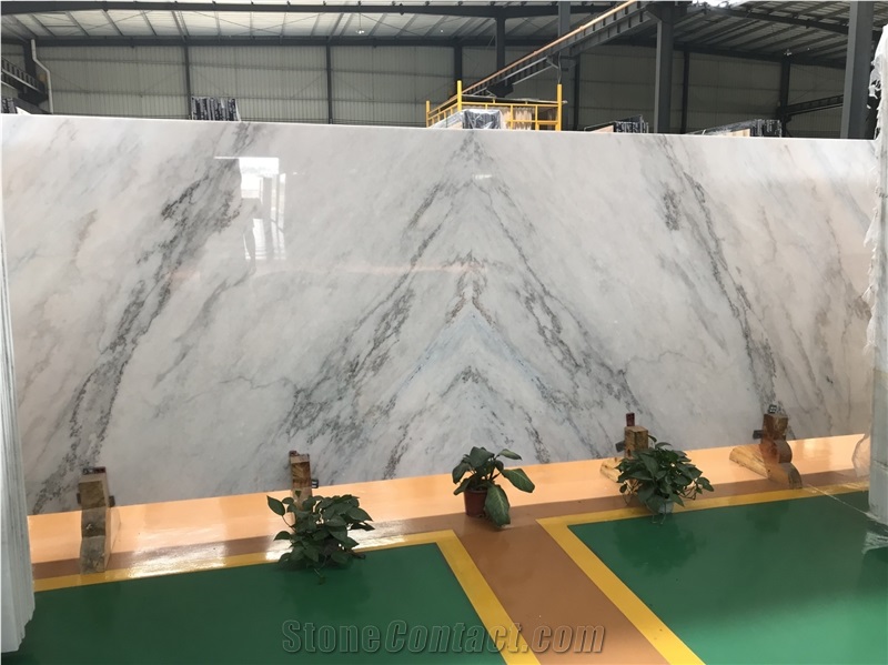 China Carrara White Bookmatch Marble Slabs