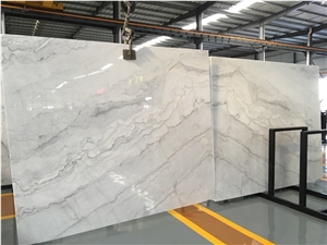 China Carrara White Bookmatch Marble Slabs