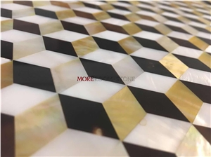Thin Laminated Wall Backsplash Pearl Shell Mosaic