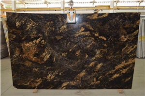 Golden Star Black Granite Stone Slabs Tiles Wall