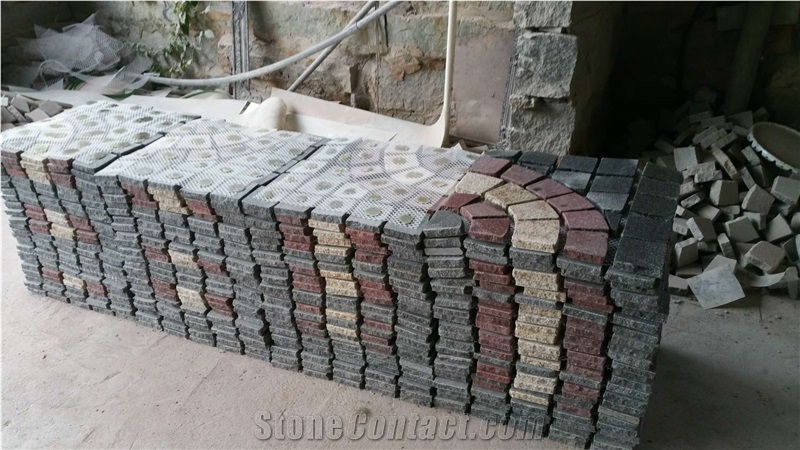 Granite Pattern Landscaping Stone Cube Pavers Sett