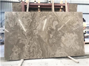 Landscape Grey Marble Stone Slabs Tiles Brown Wall