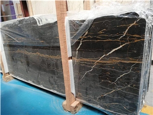 Roma Portato Marble Stone Black Slabs Tiles Wall