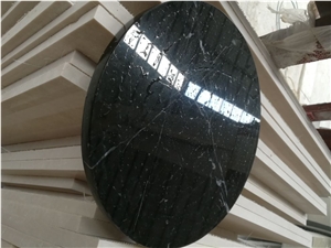 China Black Marquina Marble Table Top