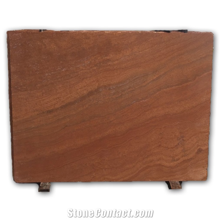 China Red Wood Grain Living Stone Marble