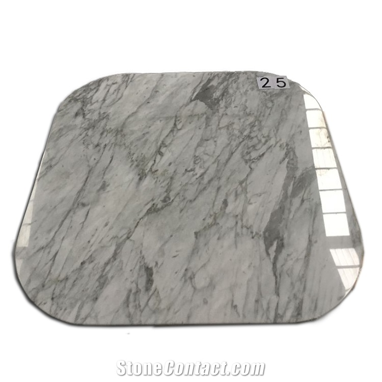 Italian Carrara White Marble Table Top