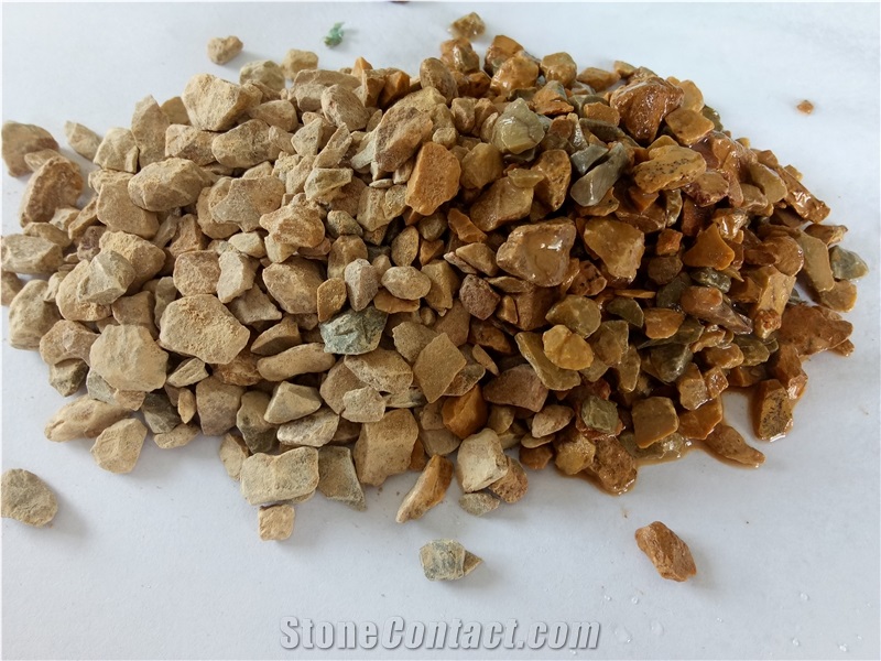 Earth Yellow Granite Crushed Stone Chips Aggregate