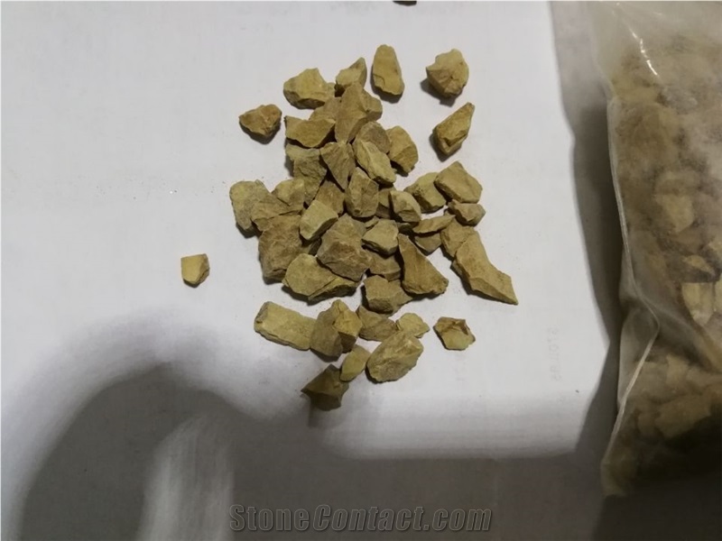 Grain Yellow Granite Crushed Stone Chips Aggregate