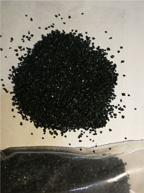 Shining Black Stone Chips for Terrazzo Concrete