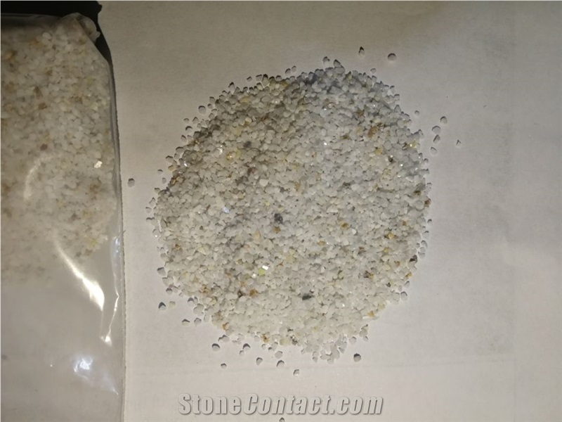 Snow White Marble Crushed Stone Chips Aggregate