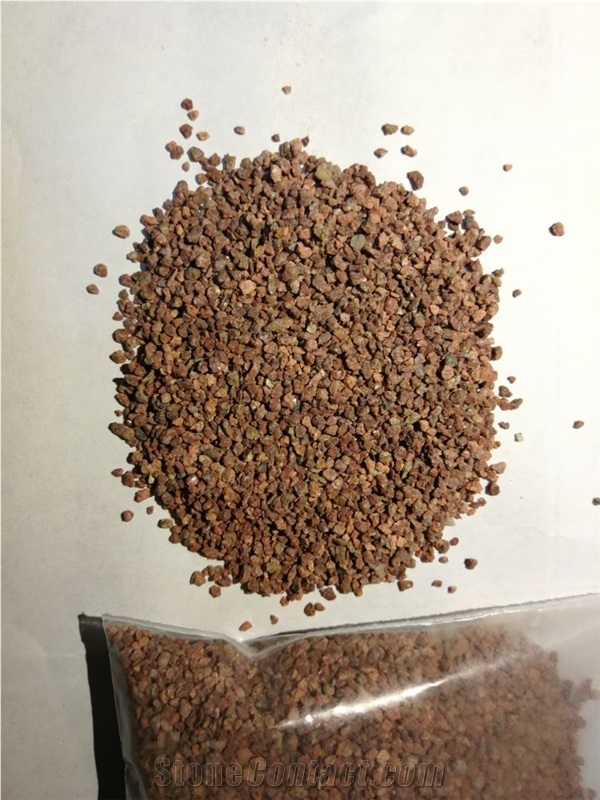 Taiwan Red Granite Crushed Stone Chips Aggregate