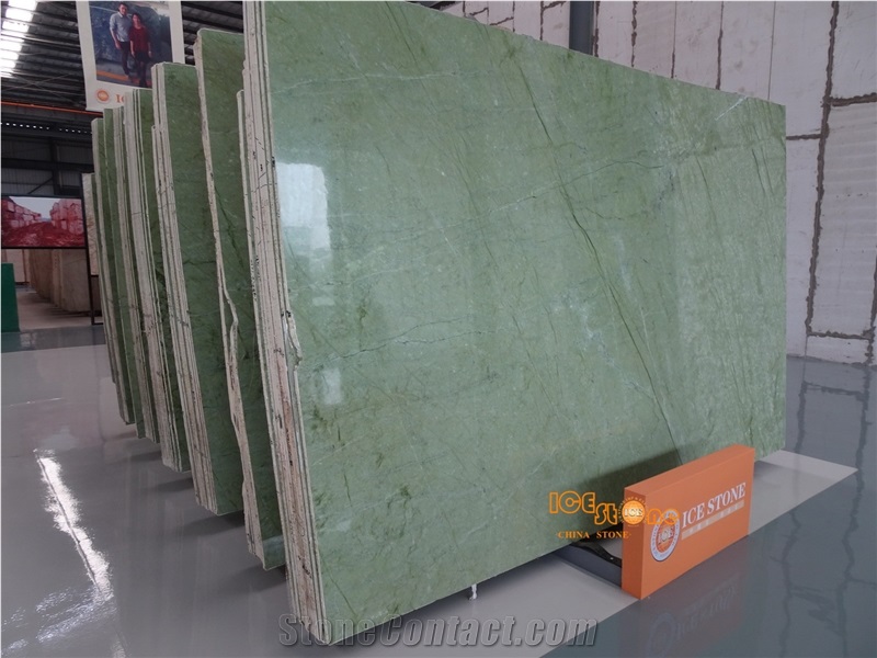 China Ming Green Natural Stone Slabs Tiles