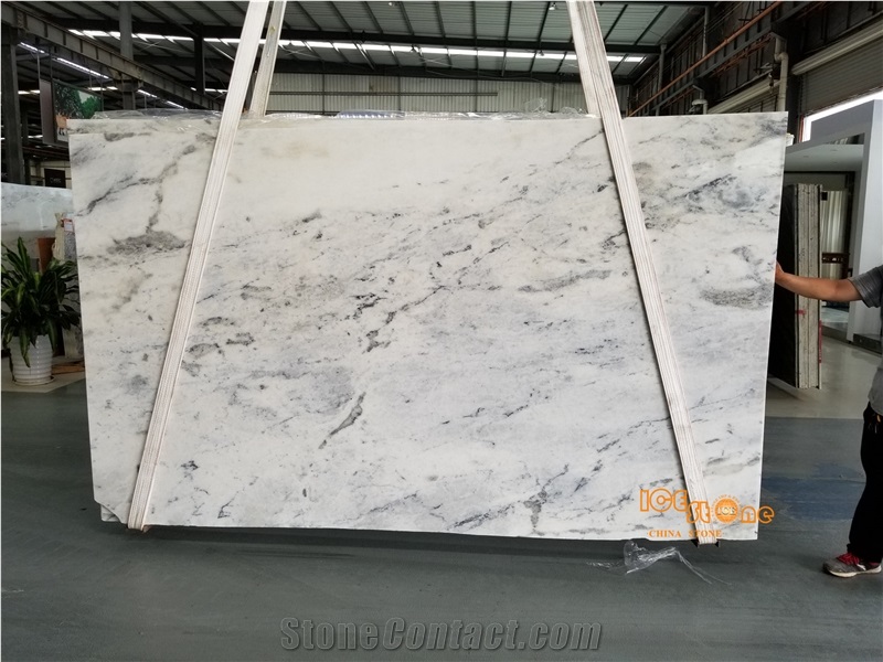 Chinese Grey White Polished Marble Slabs