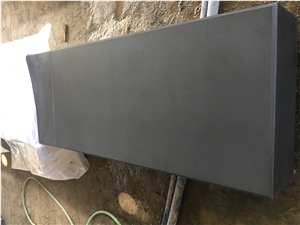 Black Basalt Honed Bench and Wall