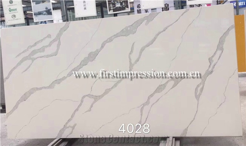 Artificial Stone Calacatta Quartz Slabs&Tiles