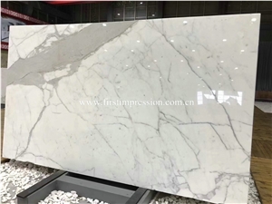 Bianco Calacatta White Marble Slabs for Covering