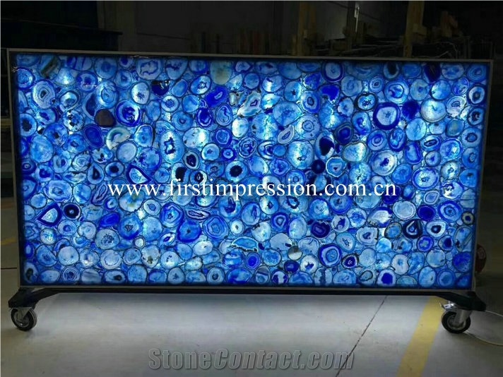 Blue Agate Stone Kitchen Countertop/Gemstone