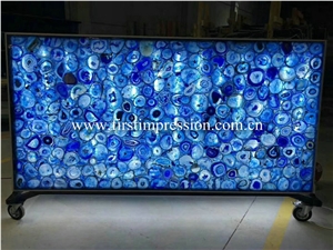 Blue Agate Stone Kitchen Countertop/Gemstone