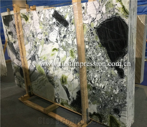 China Ice Jade Marble Slab/White Beauty Marble
