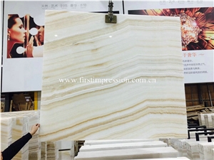 China Straight Vein White Onyx Slabs&Tiles
