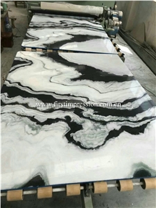 China White Marble Panda White Slabs for Walling