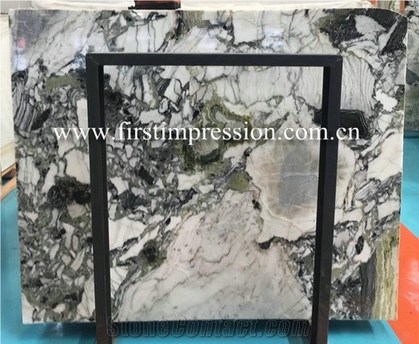 Chinese Ice Jade Marble Slabs/White Beauty Marble