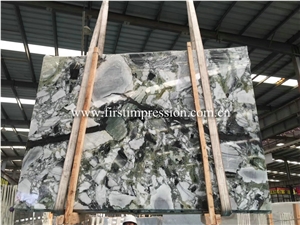 Chinese Ice Jade Marble Slabs/White Beauty Marble