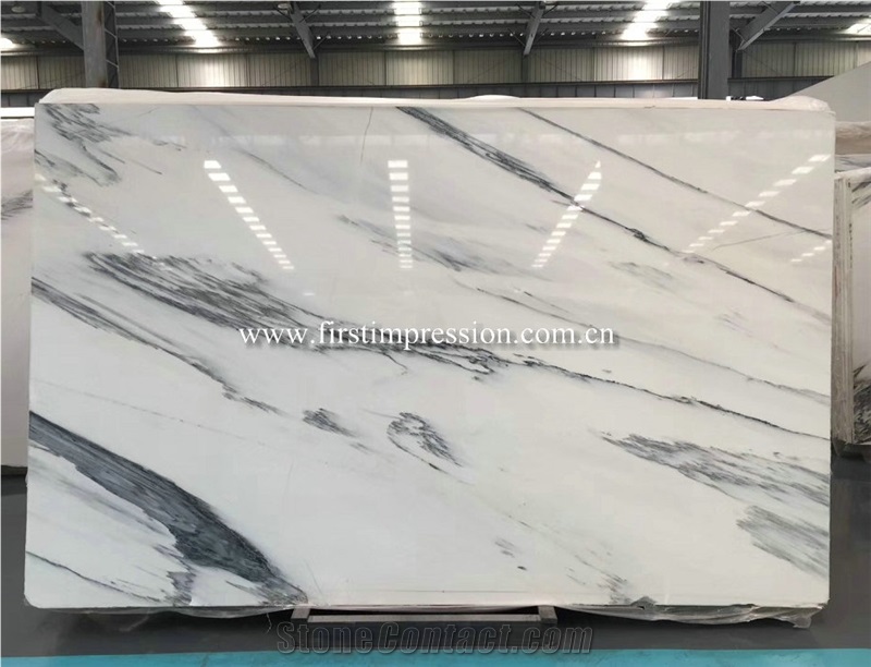 Hot Sale Ink Painting White Marble Slabs&Tiles