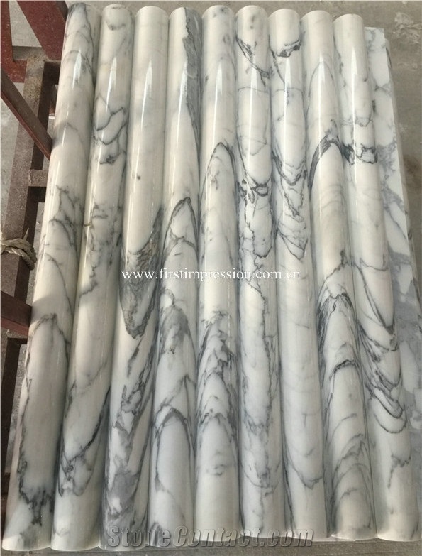 Italy Calacatta White Marble Molding for Column