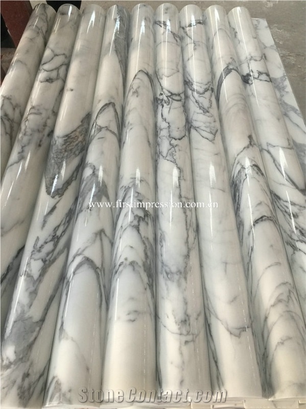 Italy Calacatta White Marble Molding for Column