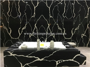 Luxury Artificial Stone Calacatta Quartz Slabs