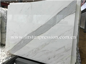 Luxury Calacatta Gold White Marble Tiles for Steps
