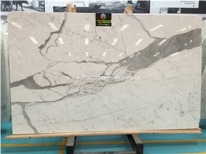 Luxury Italy Calacatta Gold White Marble Slabs