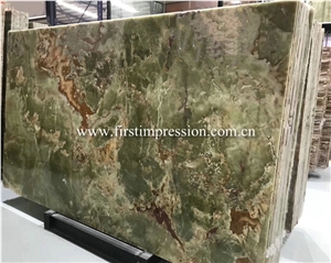New Polished Green Onyx Slabs&Tiles for Walling