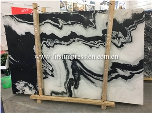 Panda White Slabs&Tiles/White Marble Bookmatch