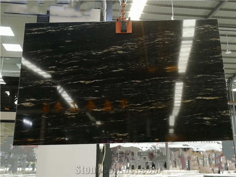 Black Cosmic Granite Tiles Slabs Wall Flooring