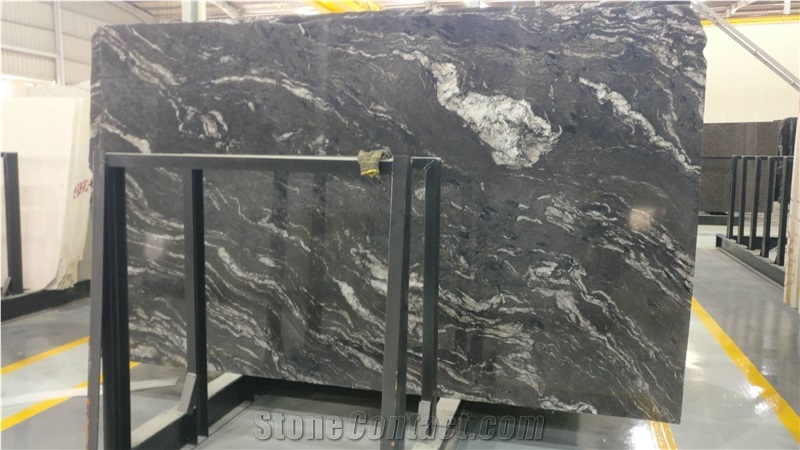 Cosmic Black Granite Tiles Slabs Countertops