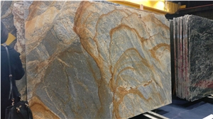 Juparana Golden Khan Granite Tiles Slabs