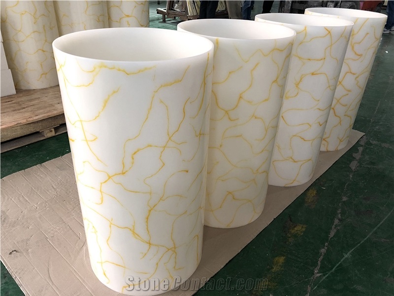 Decorated Translucent Faux Onyx Building Stone