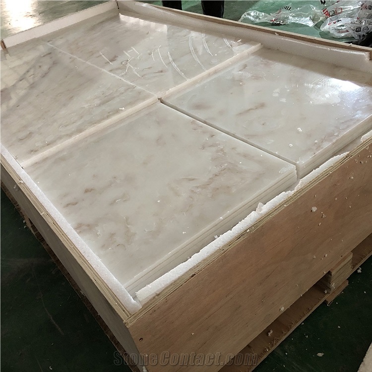 Faux Alabaster Resin Panel for Hotel Countertop