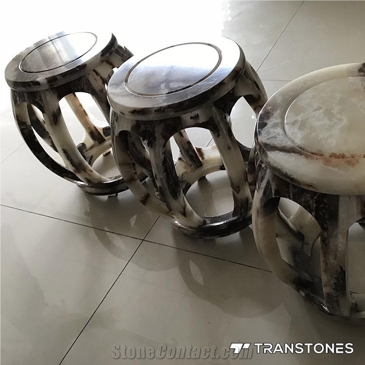 Faux Alabaster Slabs Marble for Stools
