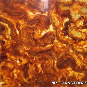 Gold Artificial Stone Translucent Alabaster Sheets