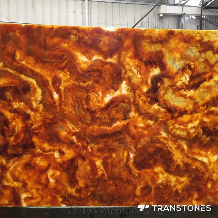 Gold Artificial Stone Translucent Alabaster Sheets from China ...