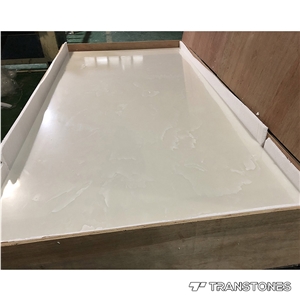 Polished Finishes Solid Surface Alabaster Slabs