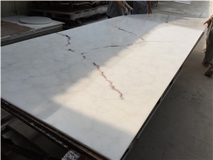 Translucent Artificial White Onyx Building Stone