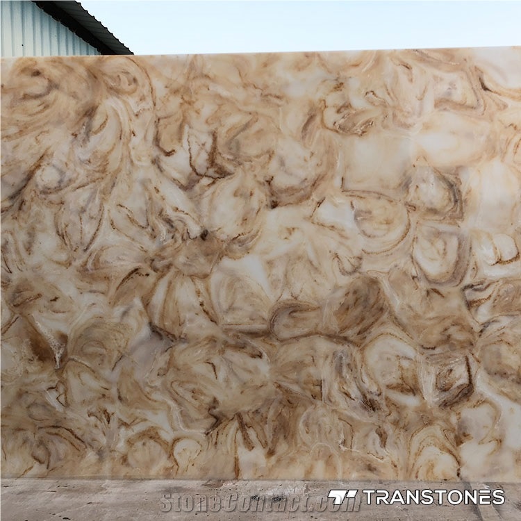 Translucent Faux Alabaster Cut to Size for Interior